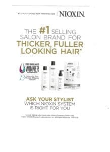 Nioxin products Flyer
